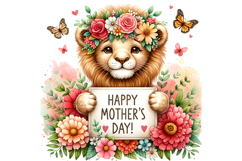 Cute Lion Clipart - PNG File Product Image 2