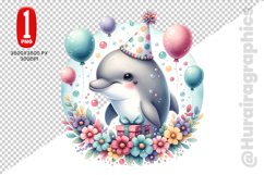 Cute Dolphin Clipart - PNG File Product Image 2
