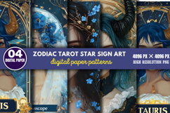 Zodiac Tarot Star Sign Art Collection PNG Product Image 1