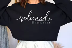 Redeemed Ephesians 1:7 Christian PNG, Redeemed Bible Verse F Product Image 1