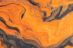 Orange Black Fluid Art Swirl Abstract Background Product Image 1