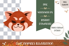 Red Panda Illustration, Red Panda PNG, Baby Animals PNG Product Image 1