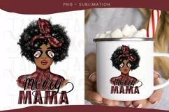 Merry Mama | Hand Lettered | Afro Woman | Holiday Design Product Image 1