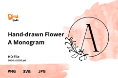 Hand-drawn Flower Monogram Product Image 1