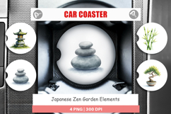 Zen Garden Elements Car Coaster Product Image 1