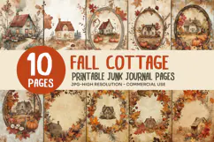 Fall Cottage Frame Junk Journal Pages Product Image 1