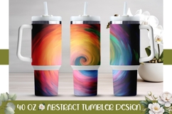 Colorful Swirl Tumbler Design, 40 Oz Tumbler Sublimation Product Image 1