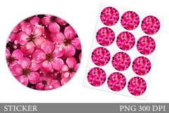Floral Sticker Design. Flowers Sticker Template Product Image 1