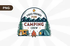 Camping Crew Png, Outdoor Adventure Crew PNG Sublimation Product Image 1