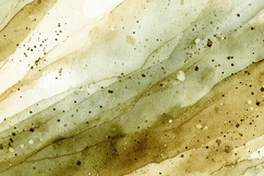 Watercolor painting with green and brown hues and speckles Product Image 1
