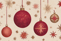A festive Christmas background with red ornaments and gold Product Image 1