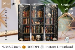 Halloween Tumbler Wrap, Gothic Tumbler Sublimation Product Image 1