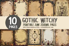 Gothic Witchy Vintage Junk Journal Pages Product Image 1