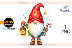 Watercolor Christmas gnomes, Christmas Gnomes Product Image 1