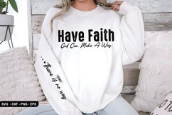 Have Faith God Sleeve - Sleeve SVG Design, T-Shirt Design Product Image 2