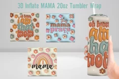 3D MaMa inflated 20 oz Tumbler Wrap Sublimation. Product Image 1