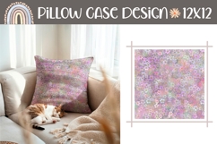 Pink Flowers Pillow Sublimation, Floral Pillow Case Design Product Image 1