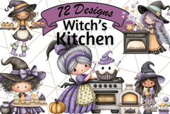 Cute Witch Halloween Baking Clipart PNG, Holiday Treats Png Product Image 1