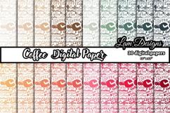 coffee digital papers, Coffee pattern, Coffee background Product Image 1