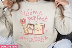 We&#039;re a perfect match PNG, Retro Valentine PNG Product Image 1