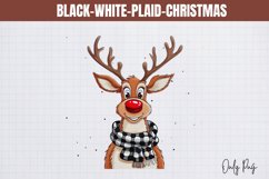 Black-White-Plaid-Christmas Sublimation Product Image 1