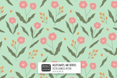 Wildflowers and Berries Seamless Pattern Product Image 1
