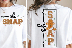Oh Snap Gingerbread Christmas PNG, Oh Snap PNG, Christmas Product Image 2