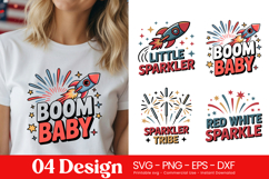 Boom Baby Fireworks Quotes SVG PNG Product Image 1