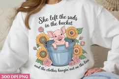 She Left The Sink, Sat In PNG, Beauty Farm Sublimation PNG Product Image 1