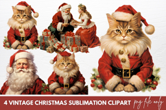 Vintage Christmas Sublimation Clipart Product Image 1