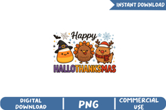 Happy Hallothanksmas Sublimation, Christmas Png Product Image 1