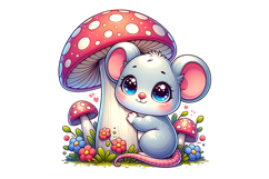 Cute Mouse Clipart - PNG File Product Image 1