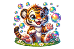 Cute Tiger Clipart - PNG File Product Image 2