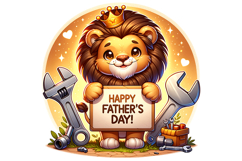 Cute Lion Clipart - PNG File Product Image 1