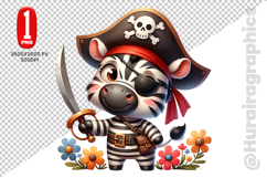Cute Zebra Clipart - PNG File Product Image 2