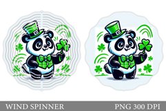 St Patrick Panda Wind Spinner. St Patrick Wind Spinner Product Image 1