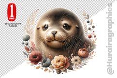 Cute Sea Lion Clipart - PNG File Product Image 1