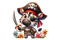 Cute Zebra Clipart - PNG File Product Image 1