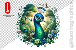 Cute Peacock Clipart - PNG File Product Image 2