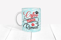 coffee teach repeat Mug Sublimation Designs #2 / mug wrap Product Image 1