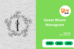 Sweet Bloom Monogram Product Image 1