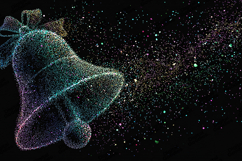 Christmas Bell Glitter Particle Background Product Image 1