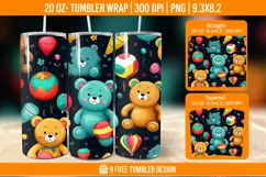 Children Toys Tumbler Wrap Designs, Sublimation Wrap Product Image 1