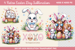 Retro Easter Day Sublimation Bundle PNG Product Image 2