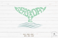 Seas the Day Whale Tail SVG Cut File Product Image 2