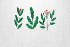 Green Leaf Branch Embroidery Design Product Image 1
