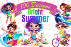 Bright Summer PNG Clipart, Printable Beach Graphics Product Image 1