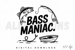 bass, fish, fishing, boat, rod, fishing rod, line art, black and white, vector, illustration, graphic, design, catch, recreation, hobby, angling, sport, fisherman, isolated, wildlife, animal, nature, outdoor, adventure, summer, vacation, lake, river, pond