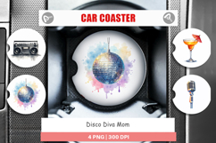 Disco Diva Mom Car Coaster Product Image 1