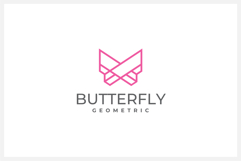 Butterfly Geometric Logo Design Vector Template Product Image 1
